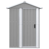 Garden Shed Grey 126x97.5x177 cm Galvanised Steel