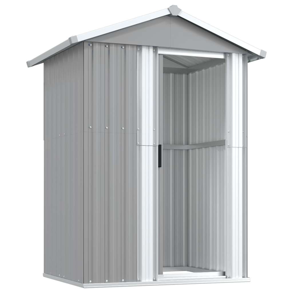 Garden Shed Grey 126x97.5x177 cm Galvanised Steel