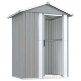 Garden Shed Grey 126x97.5x177 cm Galvanised Steel