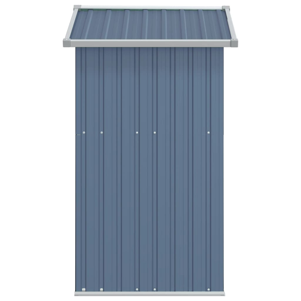 vidaXL Garden Shed Grey 126x97.5x177 cm Galvanised Steel