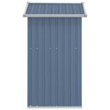 vidaXL Garden Shed Grey 126x97.5x177 cm Galvanised Steel