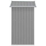 Garden Shed Grey 126x97.5x177 cm Galvanised Steel