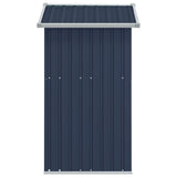 vidaXL Garden Shed Anthracite 126x97.5x177 cm Galvanised Steel