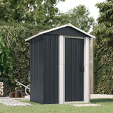Garden Shed Anthracite 126x97.5x177 cm Galvanised Steel