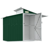 vidaXL Garden Shed Green 270x130x208.5 cm Galvanised Steel
