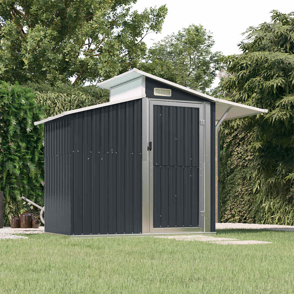 Garden Shed Anthracite 270x130x208.5 cm Galvanised Steel