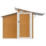 Garden Shed Brown 270x130x208.5 cm Galvanised Steel