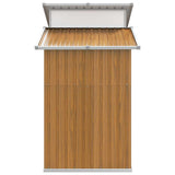 Garden Shed Brown 270x130x208.5 cm Galvanised Steel