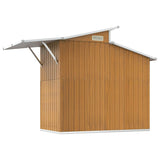 Garden Shed Brown 270x130x208.5 cm Galvanised Steel