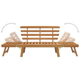 Garden Bench 2-in-1 190 cm Solid Acacia Wood
