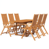 7 Piece Garden Dining Set Solid Wood Acacia