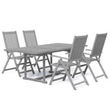 5 Piece Garden Dining Set Solid Wood Acacia