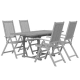 5 Piece Garden Dining Set Solid Wood Acacia