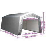 Storage Tent 300x750 cm Steel Grey