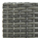 vidaXL Garden Bar Stools with Cushions 2 pcs Grey Poly Rattan