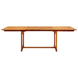 Garden Dining Table (160-240)x100x75 cm Solid Acacia Wood