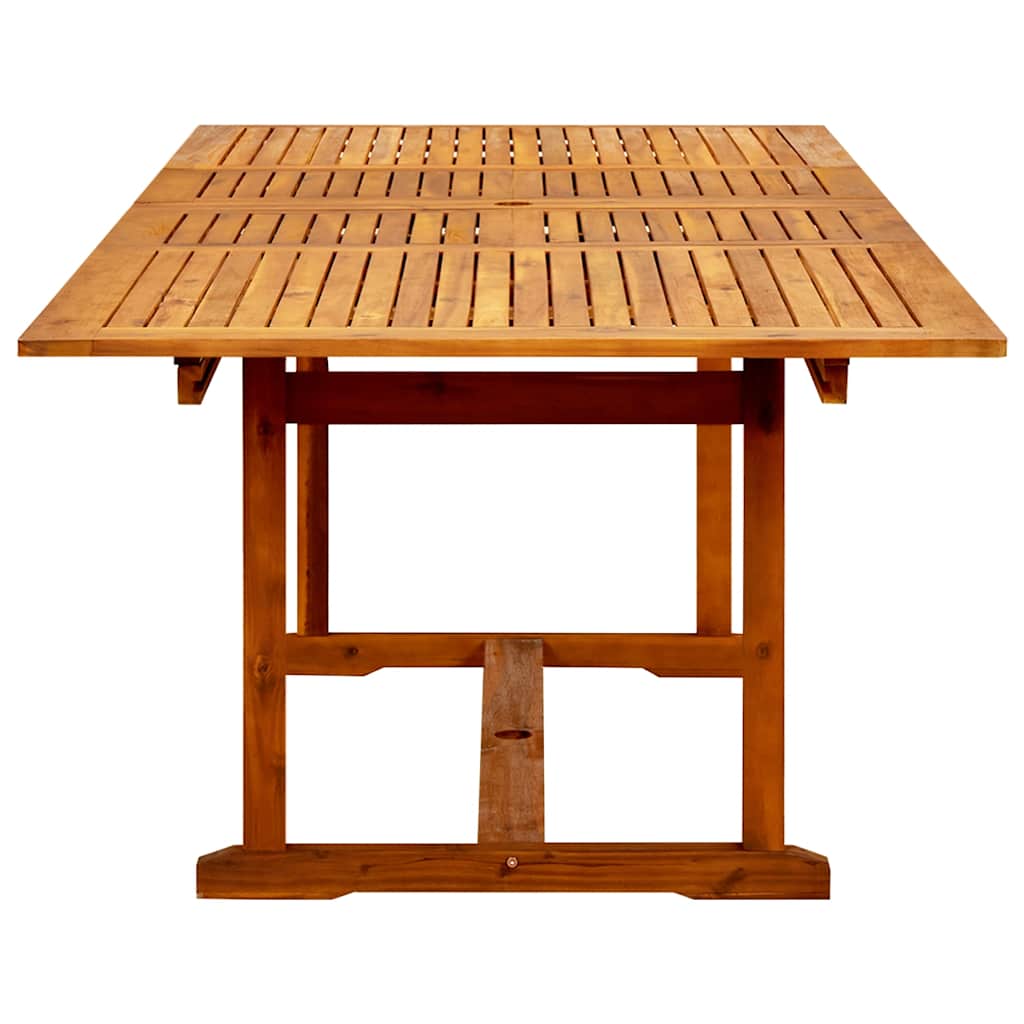 Garden Dining Table (160-240)x100x75 cm Solid Acacia Wood