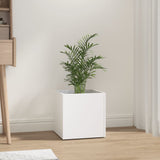 Planter Box White 40x40x40 cm Engineered Wood