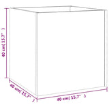 Planter Box Black 40x40x40 cm Engineered Wood