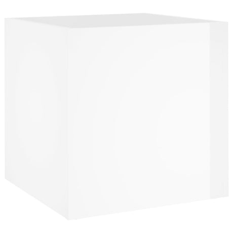 Planter Box High Gloss White 40x40x40 cm Engineered Wood