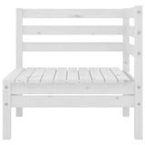 Garden Corner Sofa White Solid Wood Pine