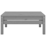 Garden Footstool Grey Solid Pinewood