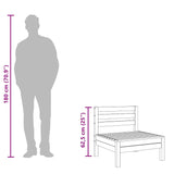 Garden Middle Sofas 4 pcs Solid Pinewood