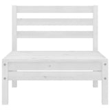 3 Piece Garden Lounge Set Solid Pinewood White