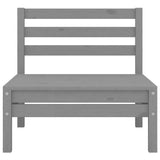 3 Piece Garden Lounge Set Solid Pinewood Grey
