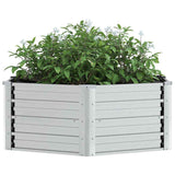 Garden Raised Bed 129x45 cm Galvanized Steel Silver