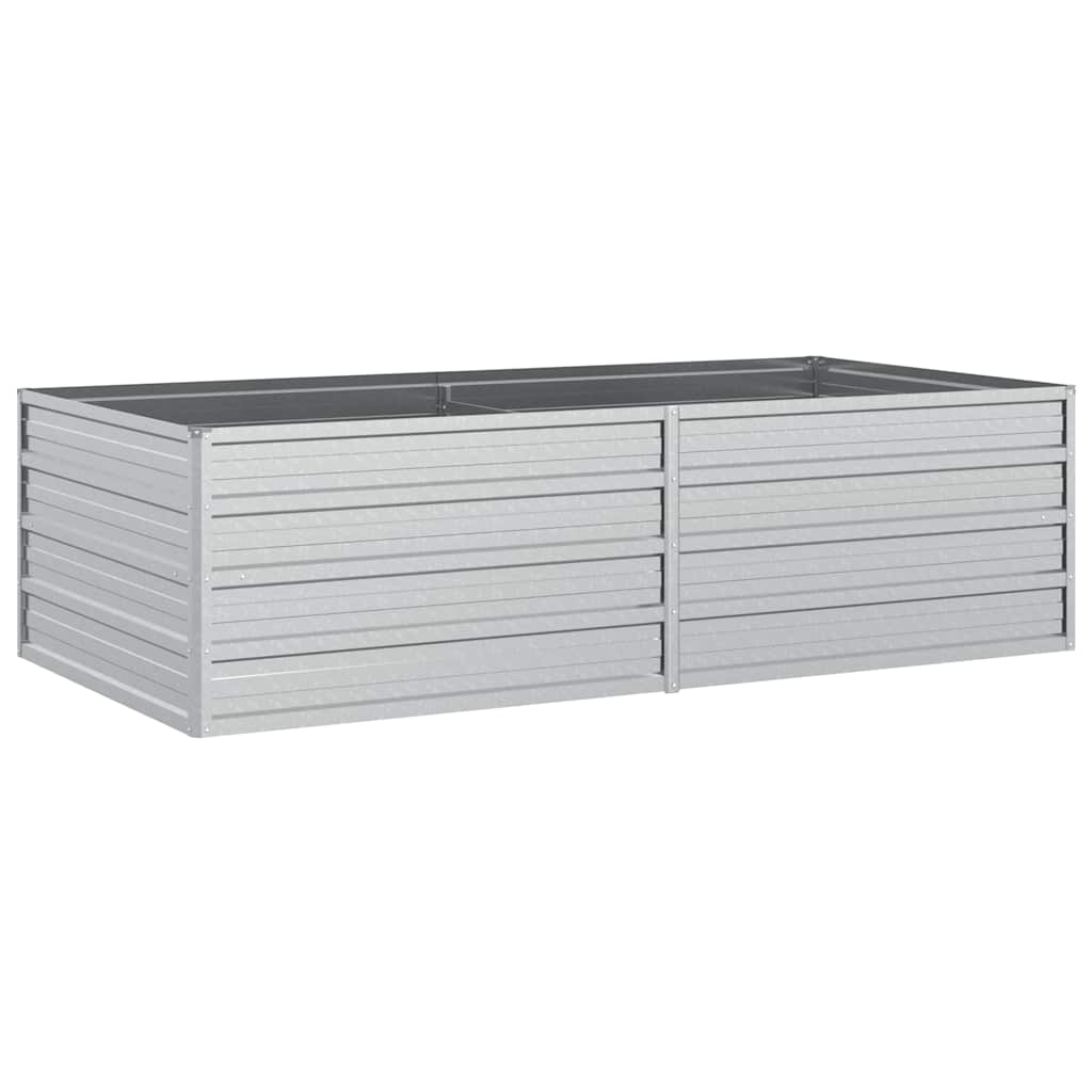 Garden Raised Bed 160x80x45 cm Galvanized Steel Silver