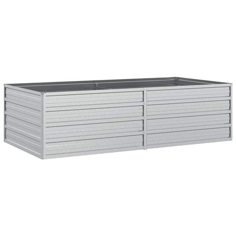 Garden Raised Bed 160x80x45 cm Galvanized Steel Silver