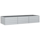 Garden Raised Bed 240x80x45 cm Galvanized Steel Silver