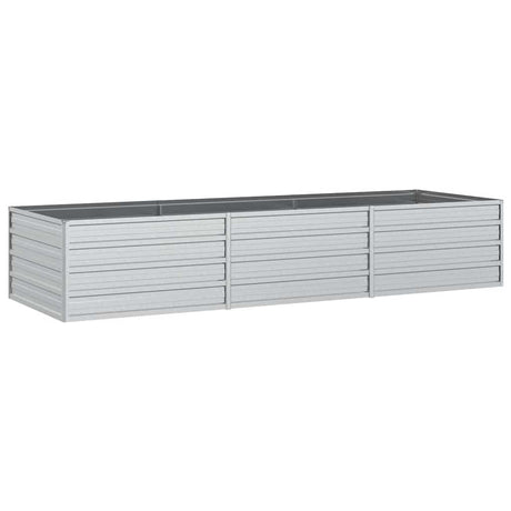 Garden Raised Bed 240x80x45 cm Galvanized Steel Silver