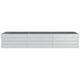 Garden Raised Bed 240x80x45 cm Galvanized Steel Silver