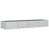Garden Raised Bed 320x80x45 cm Galvanized Steel Silver