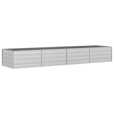 Garden Raised Bed 320x80x45 cm Galvanized Steel Silver