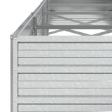 Garden Raised Bed 320x80x45 cm Galvanized Steel Silver