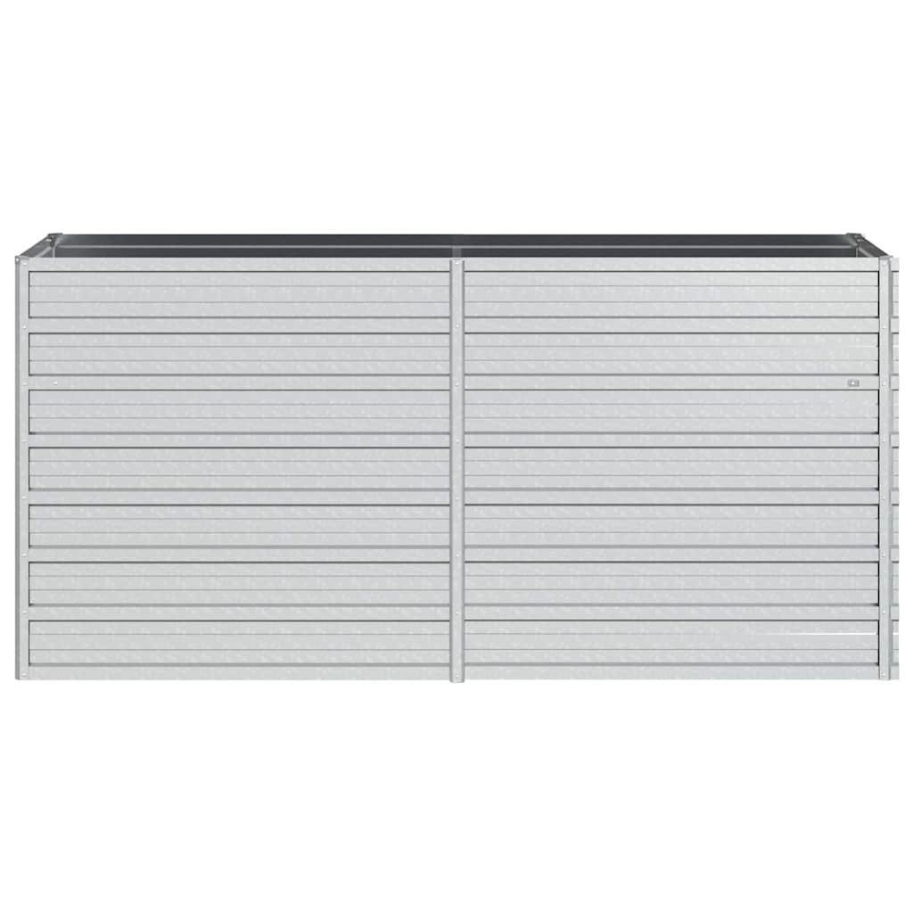 Garden Raised Bed 160x40x77 cm Galvanized Steel Silver