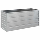 Garden Raised Bed 100x40x45 cm Galvanized Steel Silver