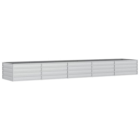 Garden Raised Bed 400x80x45 cm Galvanized Steel Silver