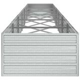 Garden Raised Bed 480x80x45 cm Galvanized Steel Silver
