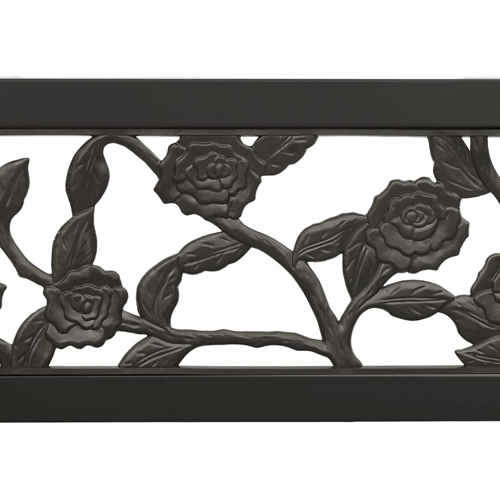vidaXL Twin Garden Bench 246 cm Black Steel