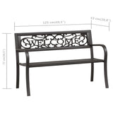 Garden Bench 125 cm Steel Black