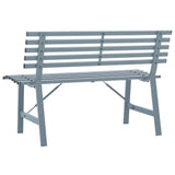 Garden Bench 110 cm Steel Grey