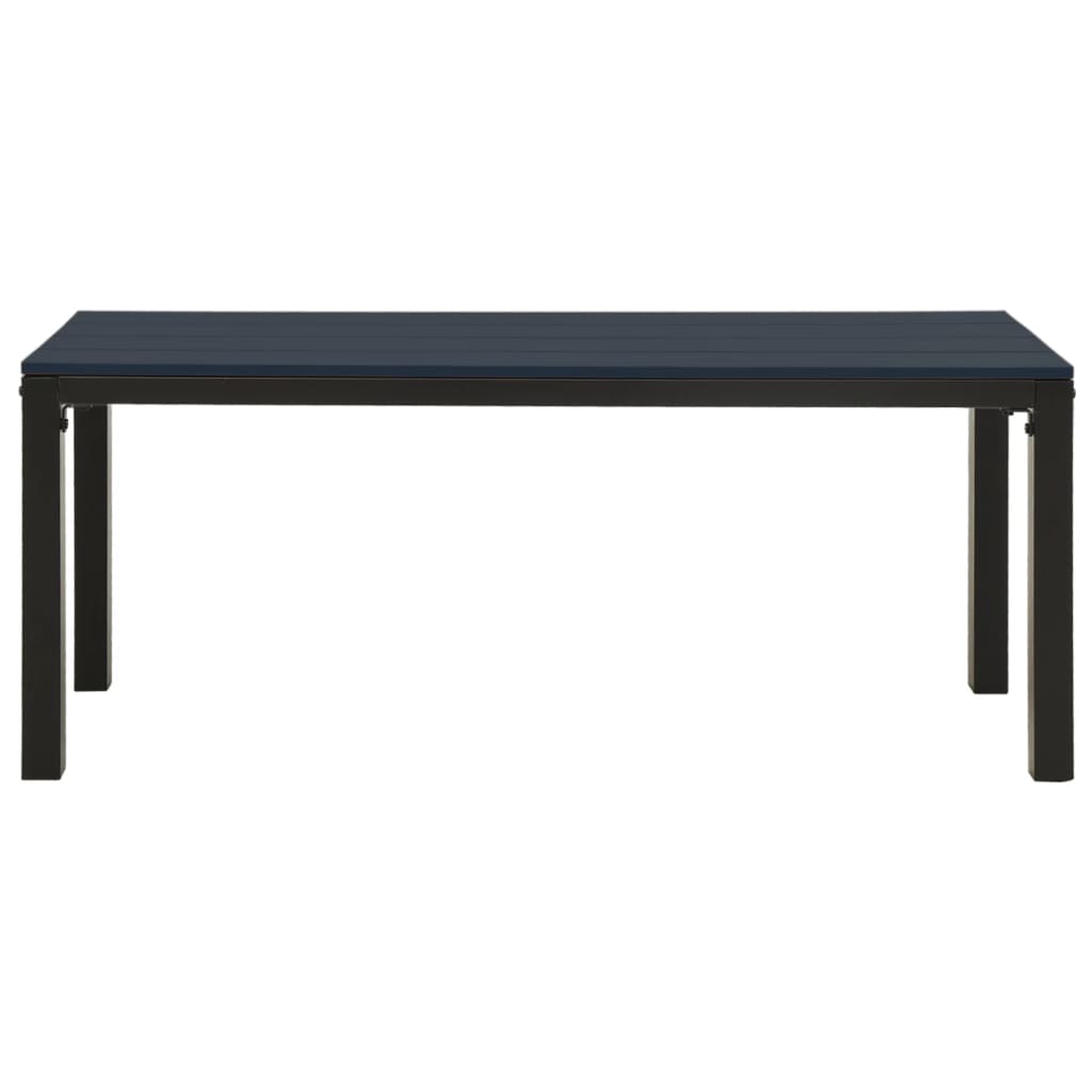 vidaXL Garden Bench 110 cm Steel and WPC Black