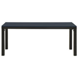 vidaXL Garden Bench 110 cm Steel and WPC Black