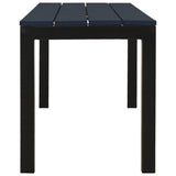 Garden Bench 110 cm Steel and WPC Black