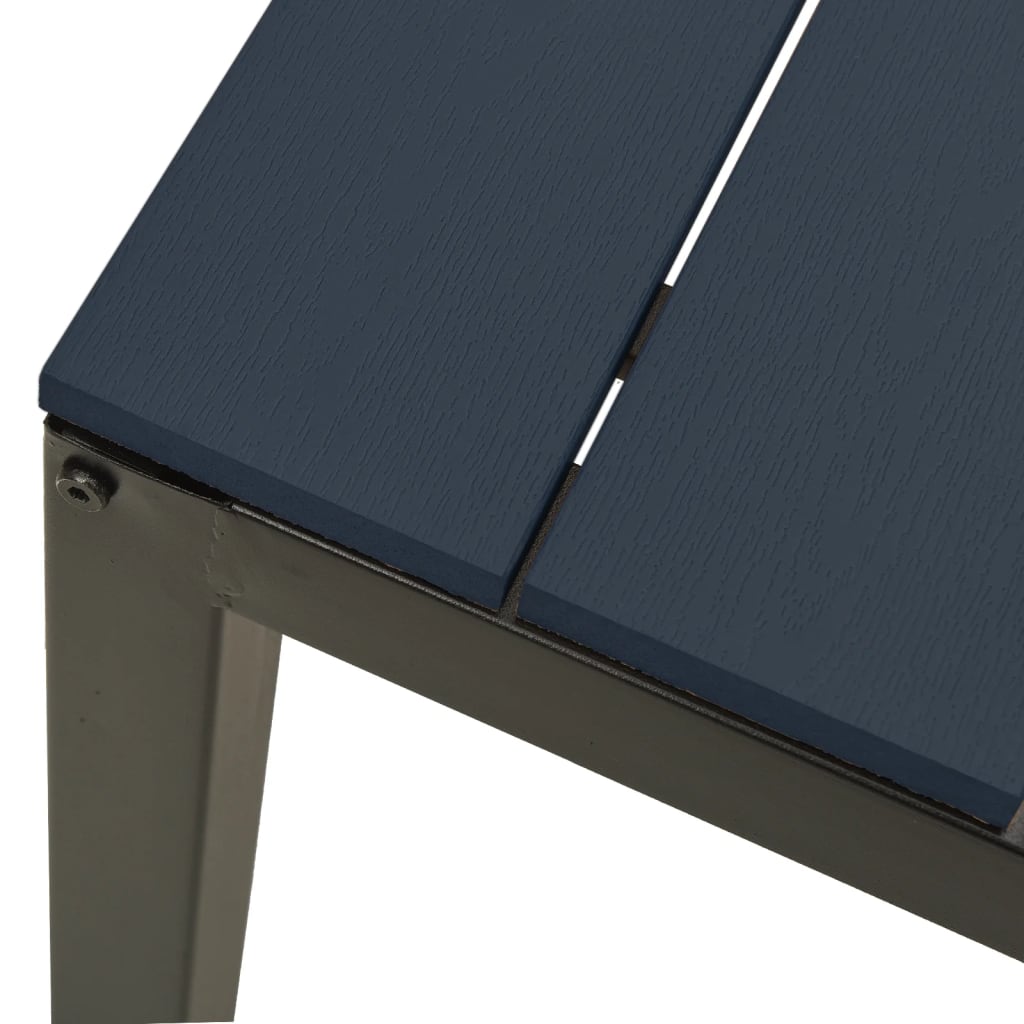 vidaXL Garden Bench 110 cm Steel and WPC Black