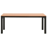 Garden Bench 110 cm Steel and WPC Brown and Black